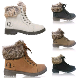 womens fur boots uk